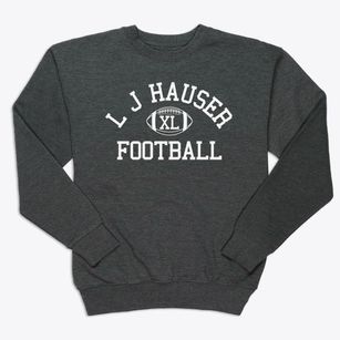 L J Hauser Junior High School Classic Football Premium Crewneck Sweatshirt