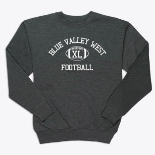 Blue Valley West High School Classic Football Premium Crewneck Sweatshirt