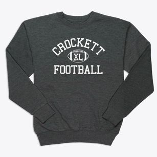 Crockett High School Classic Football Premium Crewneck Sweatshirt