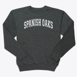 Spanish Oaks Elementary School Varsity Arch Premium Crewneck Sweatshirt