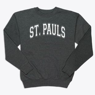 Saint Pauls Littlest Angel Prep Varsity Arch Premium Crewneck Sweatshirt