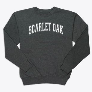 Scarlet Oak Elementary School Varsity Arch Premium Crewneck Sweatshirt