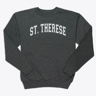 Saint Therese Little Flower School Varsity Arch Premium Crewneck Sweatshirt