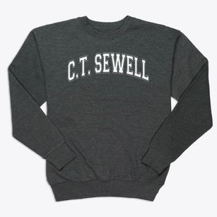 C.t. Sewell Elementary School Varsity Arch Premium Crewneck Sweatshirt