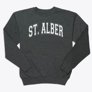 St Albert The Great Parish Varsity Arch Premium Crewneck Sweatshirt
