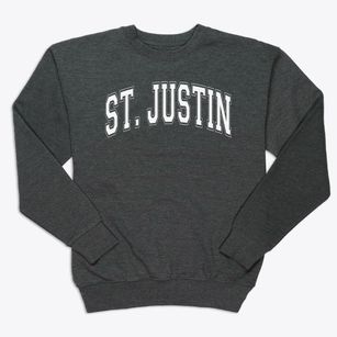 St. Justin School Varsity Arch Premium Crewneck Sweatshirt