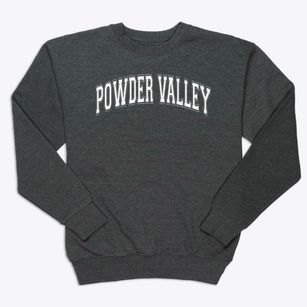 Powder Valley School Varsity Arch Premium Crewneck Sweatshirt