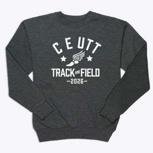 C E Utt Middle School Track and Field Premium Crewneck Sweatshirt