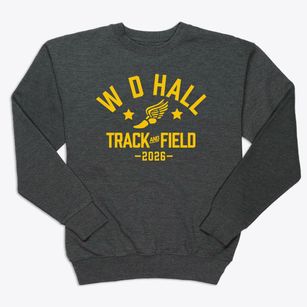 W D Hall Elementary School Track and Field Premium Crewneck Sweatshirt