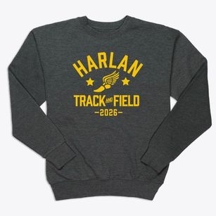 Harlan Community Academy Track and Field Premium Crewneck Sweatshirt