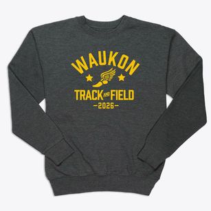 Waukon Senior High School Track and Field Premium Crewneck Sweatshirt
