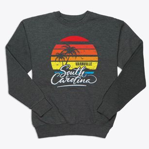 Varnville South Carolina Palm Tree Sunset Premium Crewneck Sweatshirt