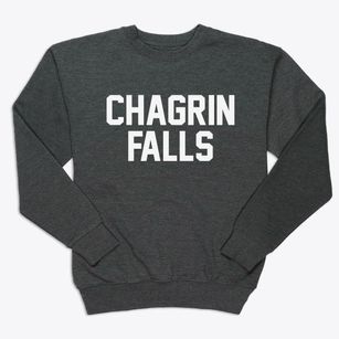 Chagrin Falls Ohio Classic Block Premium Crewneck Sweatshirt