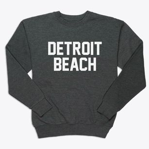 Detroit Beach Michigan Classic Block Premium Crewneck Sweatshirt