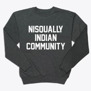 Nisqually Indian Community Washington Classic Block Premium Crewneck Sweatshirt