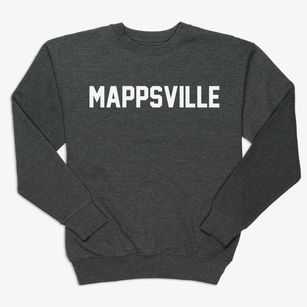 Mappsville Virginia Classic Block Premium Crewneck Sweatshirt