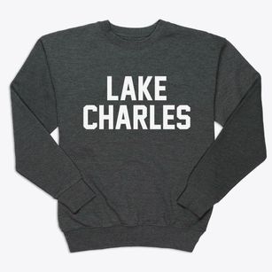 Lake Charles Louisiana Classic Block Premium Crewneck Sweatshirt
