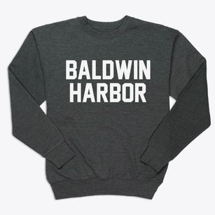 Baldwin Harbor New York Classic Block Premium Crewneck Sweatshirt