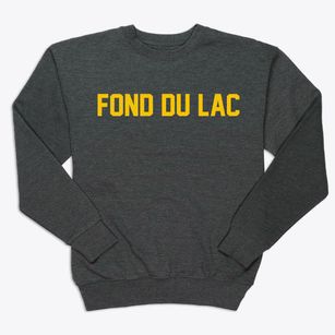 Fond Du Lac Wisconsin Classic Block Premium Crewneck Sweatshirt