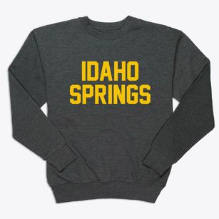 Idaho Springs Colorado Classic Block Premium Crewneck Sweatshirt