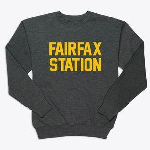 Fairfax Station Virginia Classic Block Premium Crewneck Sweatshirt