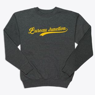 Bureau Junction Illinois Vintage Team Premium Crewneck Sweatshirt