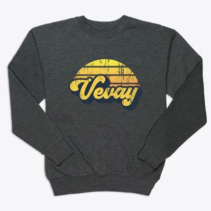 Vevay Indiana Sublime Sunset Premium Crewneck Sweatshirt