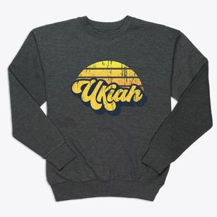 Ukiah Oregon Sublime Sunset Premium Crewneck Sweatshirt