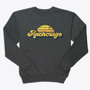 Anchorage Alaska Sublime Sunset Premium Crewneck Sweatshirt