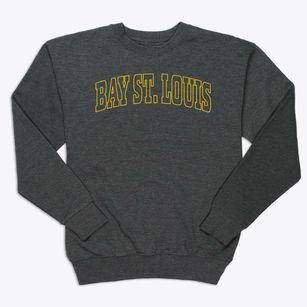 Bay St. Louis Mississippi Trendy Block Premium Crewneck Sweatshirt