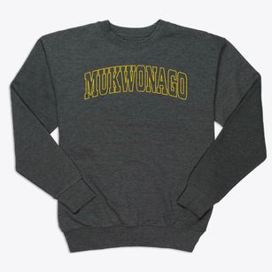 Mukwonago Wisconsin Trendy Block Premium Crewneck Sweatshirt