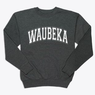 Waubeka Wisconsin Varsity Premium Crewneck Sweatshirt