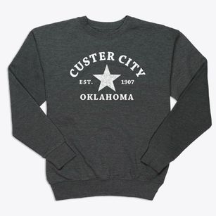 Custer City Oklahoma Star Premium Crewneck Sweatshirt