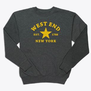 West End New York Star Premium Crewneck Sweatshirt