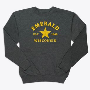 Emerald Wisconsin Star Premium Crewneck Sweatshirt