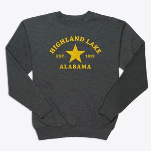 Highland Lake Alabama Star Premium Crewneck Sweatshirt