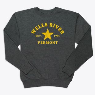Wells River Vermont Star Premium Crewneck Sweatshirt