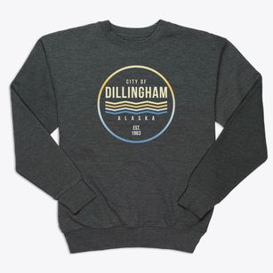 Dillingham Alaska Color Fade Premium Crewneck Sweatshirt