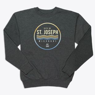 St. Joseph Missouri Color Fade Premium Crewneck Sweatshirt