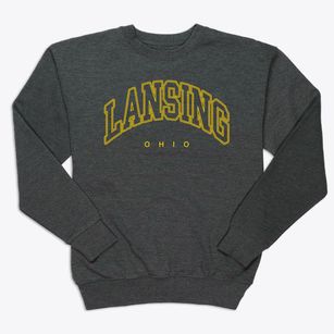 Lansing Ohio Inline Premium Crewneck Sweatshirt