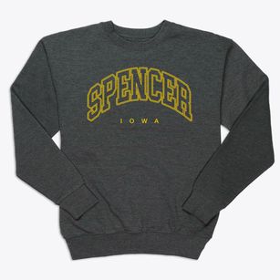 Spencer Iowa Inline Premium Crewneck Sweatshirt