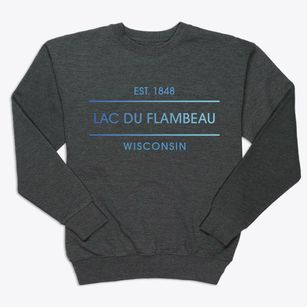 Lac Du Flambeau Wisconsin Horizon Premium Crewneck Sweatshirt