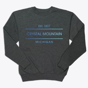 Crystal Mountain Michigan Horizon Premium Crewneck Sweatshirt