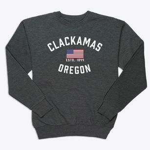 Clackamas Oregon Patriot Premium Crewneck Sweatshirt