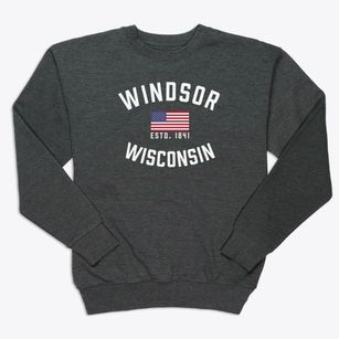 Windsor Wisconsin Patriot Premium Crewneck Sweatshirt