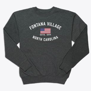 Fontana Village North Carolina Patriot Premium Crewneck Sweatshirt