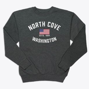 North Cove Washington Patriot Premium Crewneck Sweatshirt