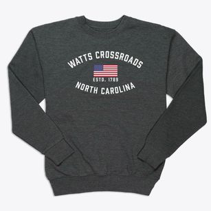 Watts Crossroads North Carolina Patriot Premium Crewneck Sweatshirt