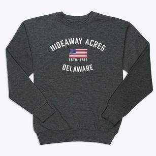 Hideaway Acres Delaware Patriot Premium Crewneck Sweatshirt