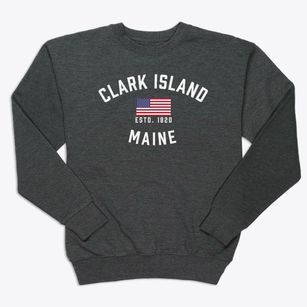 Clark Island Maine Patriot Premium Crewneck Sweatshirt
